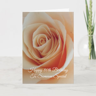 Floral Personalised 80th Birthday Card