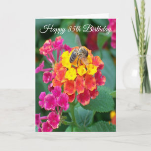 Floral Personalised 85th Birthday Card