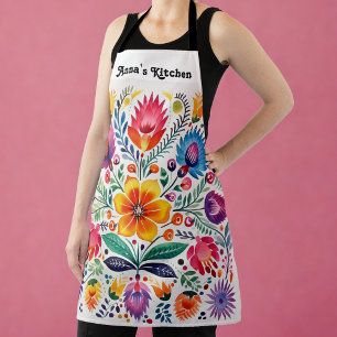 Floral  Personalized  Apron