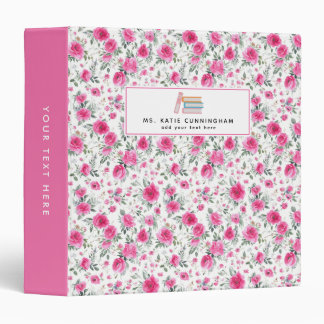 Floral Personalized Binder