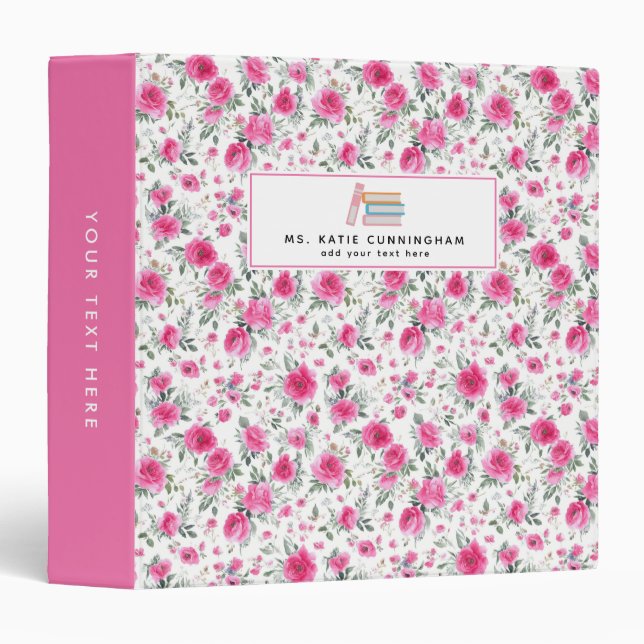 Floral Personalized Binder (Front/Spine)