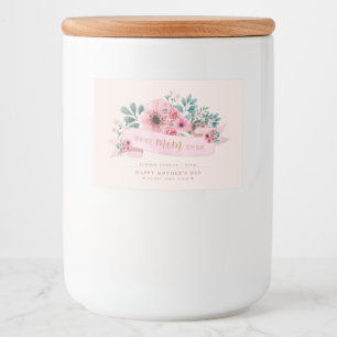 Floral Personalized Food/Jar Label for Mom
