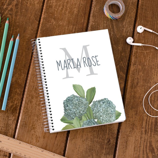 Floral Personalized Monogram Custom Blue Beautiful Planner (Creator Uploaded)