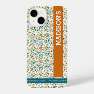  Floral Personalized  Monogram & Name  iPhone 14 Case