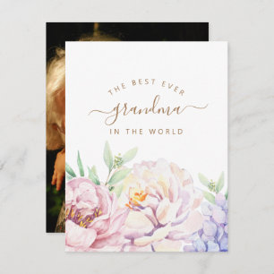 Floral Personalized Mother's Day Card for Grandma
