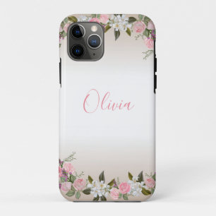 Floral Personalized Name Feminine iPhone 11 Pro Case