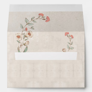 Floral Personalized Name Pretty Envelope