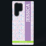 Floral Personalized Name Samsung Case<br><div class="desc">Keep your Samsung phone protected and stylish with this floral personalized case featuring your name in a modern design. Customize easily with your details, choose from different Samsung models and case types, and create a look that’s uniquely yours. Durable, lightweight, and functional, this custom case is perfect as a daily...</div>