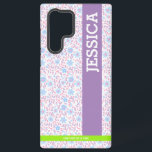 Floral Personalized Name Samsung Case<br><div class="desc">Keep your Samsung phone protected and stylish with this floral personalized case featuring your name in a modern design. Customize easily with your details, choose from different Samsung models and case types, and create a look that’s uniquely yours. Durable, lightweight, and functional, this custom case is perfect as a daily...</div>