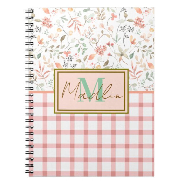 floral personalized notebook (Front)