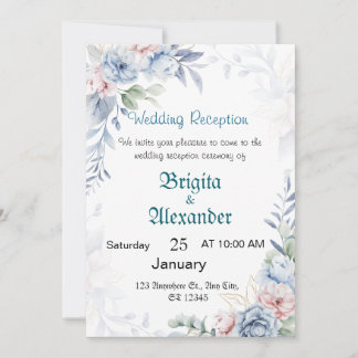 Floral Personalized Wedding Invitations