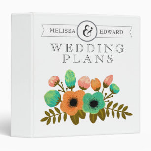 Floral Personalized Wedding Planner Binder