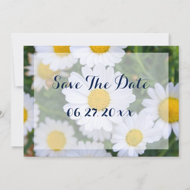 Floral Personnalisé Enregistrer Les Cartes De Date (Devant)