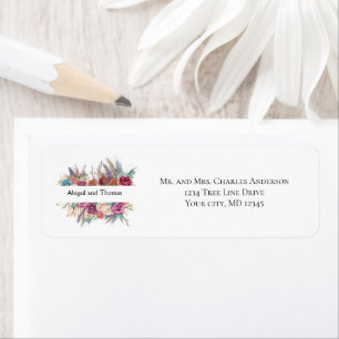 Floral Personnalisé Mariage tendance Adresse de re