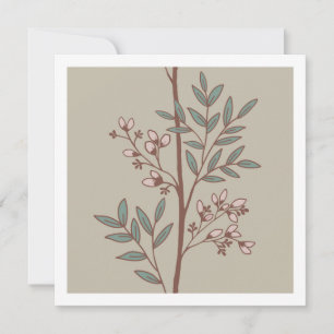 Floral Petal Dreams Fine Floral Stripe Art Card