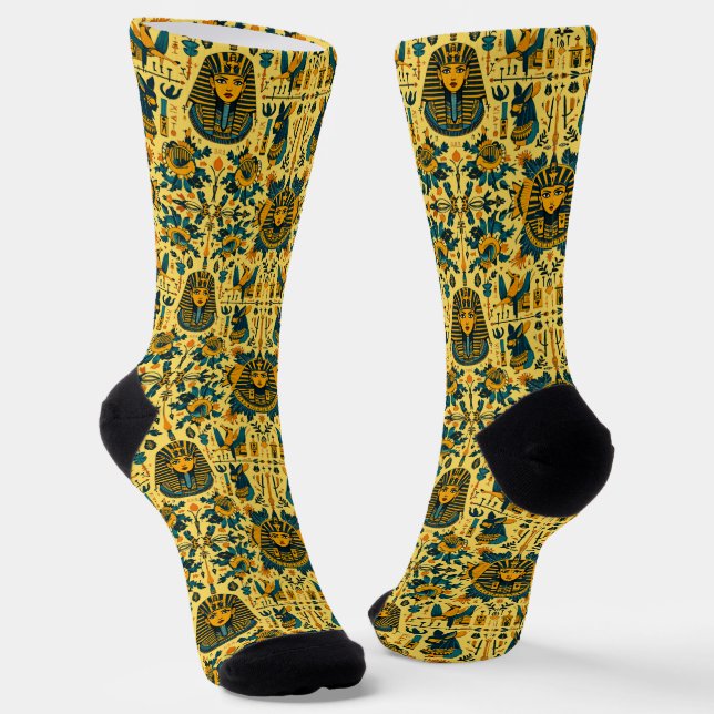 Floral Pharaoh Socks (Angled)