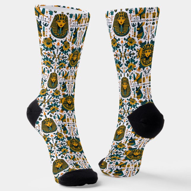 Floral Pharaoh Socks (Angled)