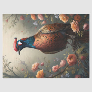 Floral Pheasant  Tissue Paper