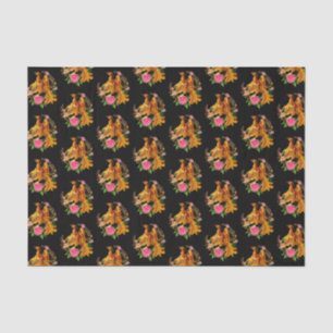 Floral Phoenix Rises From The Fiery Ashes Fantasy Tissue Paper