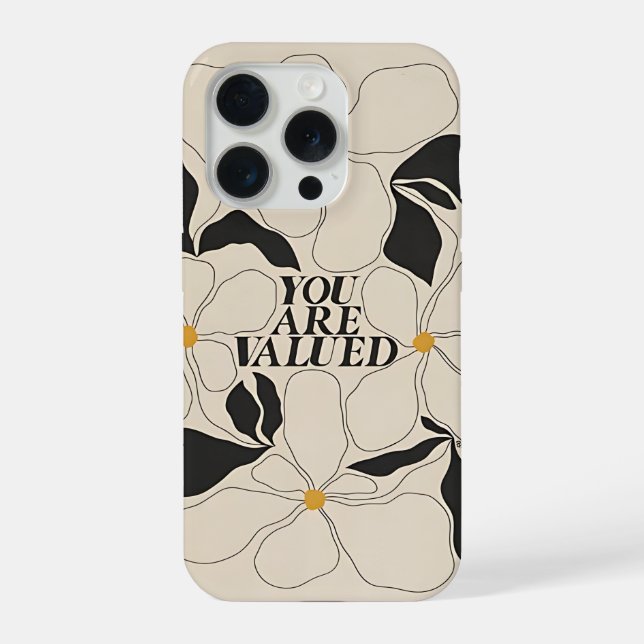  Floral Phone Case – Minimal Self Love (Back)