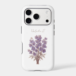 Floral Phone Case, Personalized Larkspur