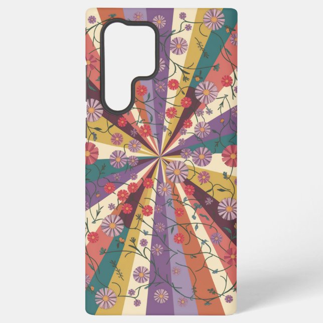 floral phone case, samsung galaxy s22 ultra case (Back)
