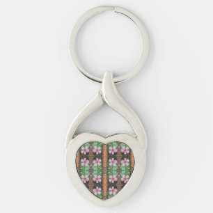 Floral Photo-Art Carry My Love Keychain