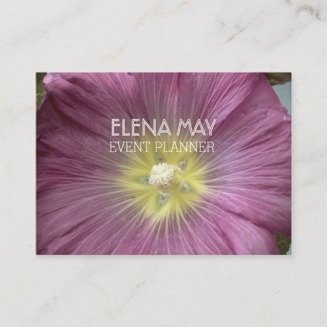 Floral Photo Carte de visite (Devant)