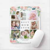 Floral Photo Collage BEST MOM EVER Personalized Mouse Pad (With Mouse)