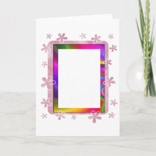 FLORAL PHOTO FRAME CARD