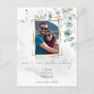 Floral Photo Frame Dusty Green Eucalyptus Postcard