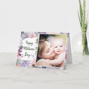 Floral photo frame Mother's Day Card