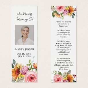 Floral Photo Funeral Signet