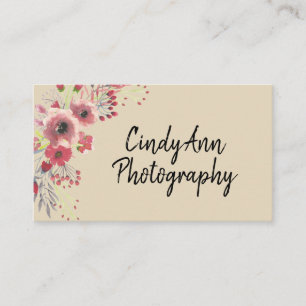 Floral Photography Business Card