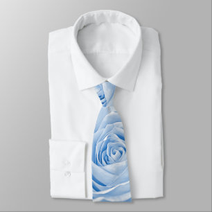 Floral Photography Dainty Light Blue Rose Pic Tie