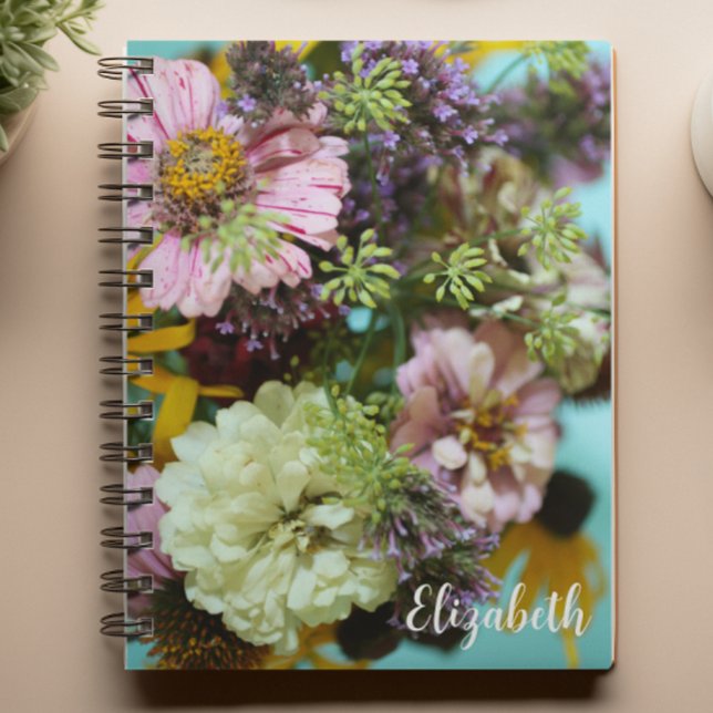 Floral Photography Elegant Wildflowers Custom Notebook (Creator Uploaded)