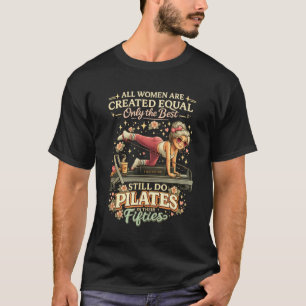 Floral Pilates Queen Motivation Quote Workout Life T-Shirt