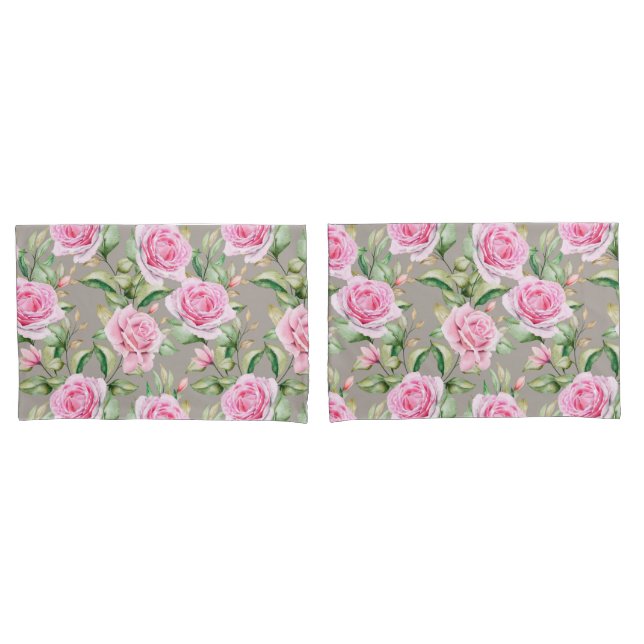 Floral Pillow Case (Front-Set)