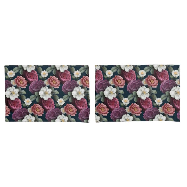 Floral Pillow Case (Front-Set)