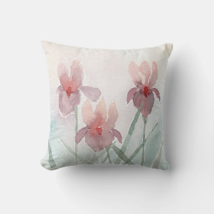 Floral Pillow Watercolor Iris