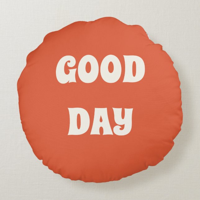 Floral Pillow with “GOOD DAY” (Back)