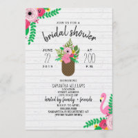 Floral Pineapple Flamingo Bridal Shower