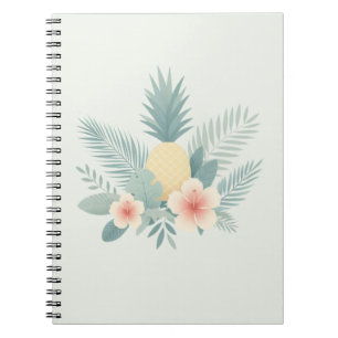 Floral Pineapple & Hawaiian Notebook