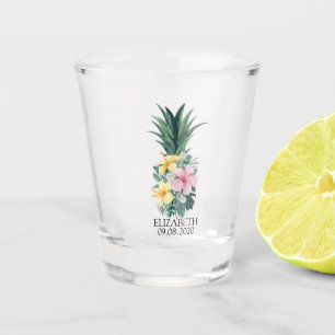 Floral Pineapple Shot Glass
