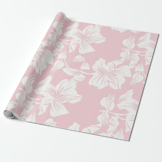 Floral Pink And White Pattern Wrapping Paper