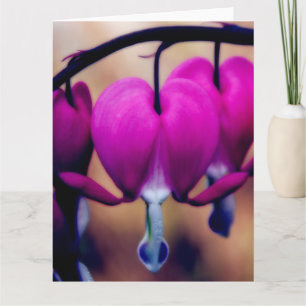 Floral Pink Bleeding Hearts Thank You Card