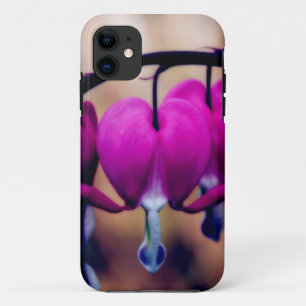 Floral Pink Bleeding Hearts Thank You iPhone 11 Case