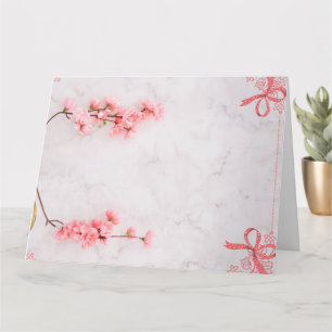 floral pink chic invitation card