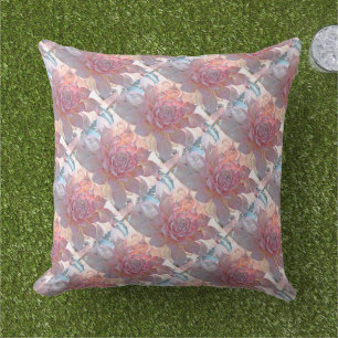 FLORAL/PINK COLOR OUTDOOR PILLOW