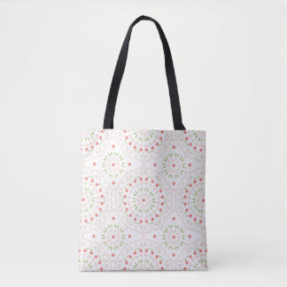 Floral Pink Cute Chic Minimalist Mandala Pattern  Tote Bag